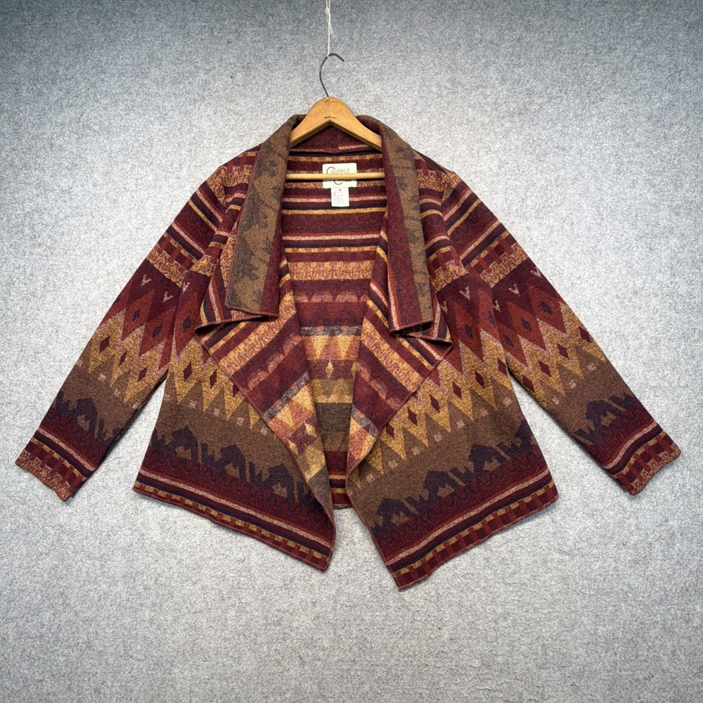 Cripple Creek Navajo Open Front Blanket Wrap Jacket Women's Medium